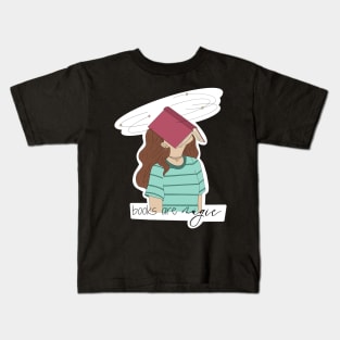 Books are magic colored Kids T-Shirt